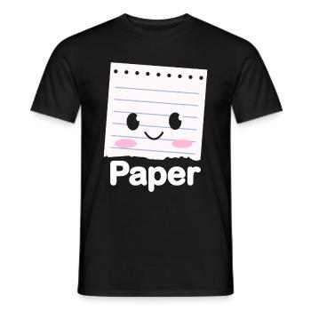 Ciseaux Papier Pierre Drôle Groupe Kawaii - T-shirt homme - noir - Devant - AI Model Male 178 light (178cm)