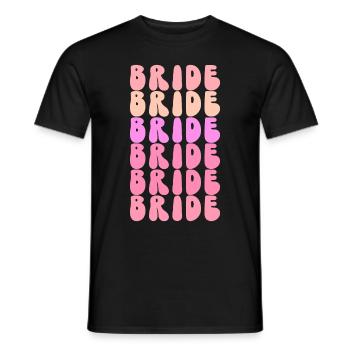 Groovy Bridal Wedding Party Bridal Flower Flowers - Men's T-Shirt - black - Front - AI Model Male 178 light (178cm)