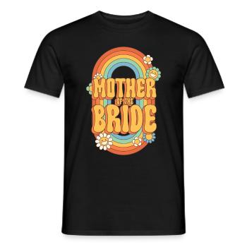 Groovy Bridal Wedding Party Bridal Flower Flowers - Men's T-Shirt - black - Front - AI Model Male 178 light (178cm)