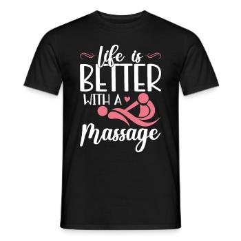 Massagetherapeuten Therapie Masseuse Wertschätzung - Männer T-Shirt - Schwarz - Vorne - AI Model Male 178 light (178cm)