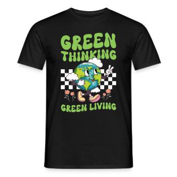 Erde Tag Groovy Hippie 70s Retro Retro - Männer T-Shirt - Schwarz - Vorne - AI Model Male 178 light (178cm)