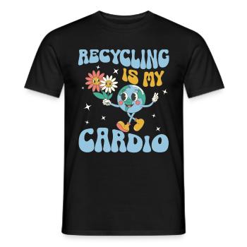 Erde Tag Groovy Hippie 70s Retro Retro - Männer T-Shirt - Schwarz - Vorne - AI Model Male 178 light (178cm)