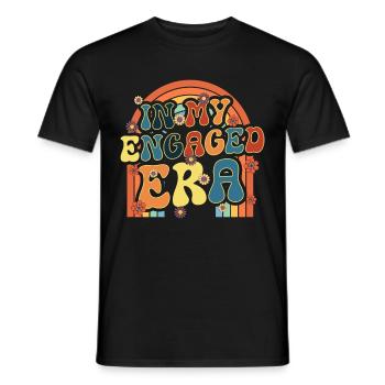 Mariée de fiançailles d'amis dévoués - T-shirt homme - noir - Devant - AI Model Male 178 light (178cm)