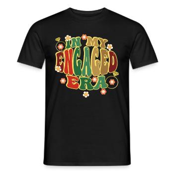 Mariée de fiançailles d'amis dévoués - T-shirt homme - noir - Devant - AI Model Male 178 light (178cm)