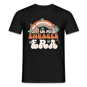 Mariée de fiançailles d'amis dévoués - T-shirt homme - noir - Devant - AI Model Male 178 light (178cm)