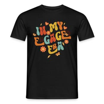 Mariée de fiançailles d'amis dévoués - T-shirt homme - noir - Devant - AI Model Male 178 light (178cm)