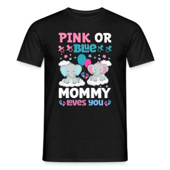 Maman rose ou bleue t'aime le sexe - T-shirt homme - noir - Devant - AI Model Male 178 light (178cm)