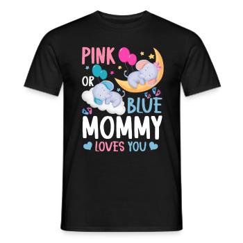 Maman rose ou bleue t'aime le sexe - T-shirt homme - noir - Devant - AI Model Male 178 light (178cm)