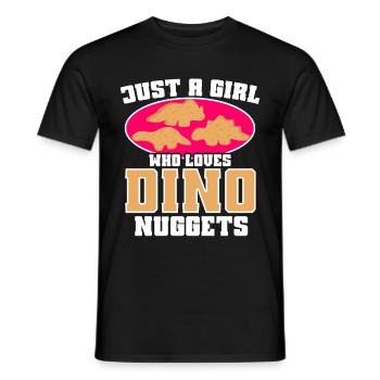 Nuggets de poulet Dino Amateurs de nuggets de dinosaures - T-shirt homme - noir - Devant - AI Model Male 178 light (178cm)