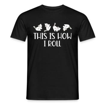 C'est comme ça que je roule mon doux chat - T-shirt homme - noir - Devant - AI Model Male 178 light (178cm)
