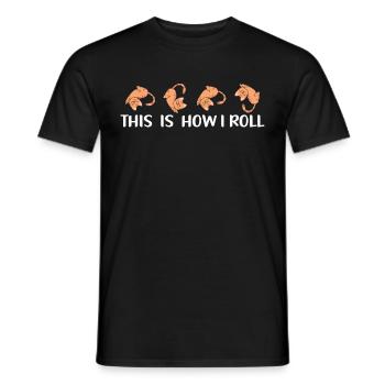 C'est comme ça que je roule mon doux chat - T-shirt homme - noir - Devant - AI Model Male 178 light (178cm)