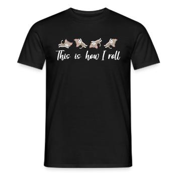 C'est comme ça que je roule mon doux chat - T-shirt homme - noir - Devant - AI Model Male 178 light (178cm)
