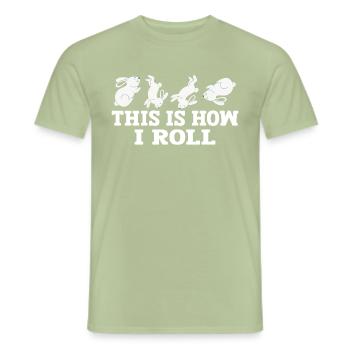 C'est comme ça que je roule Sweet Rabbit - T-shirt homme - vert sauge - Devant - AI Model Male 178 light (178cm)