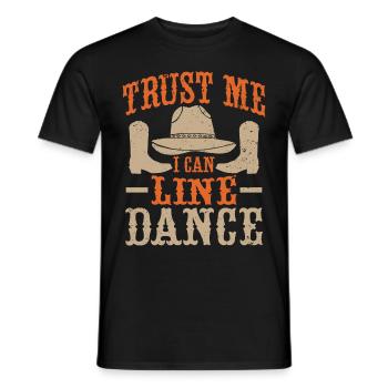 Line Dancing Groupe Line Dance Western Cowboy - Men's T-Shirt - black - Front - AI Model Male 178 light (178cm)