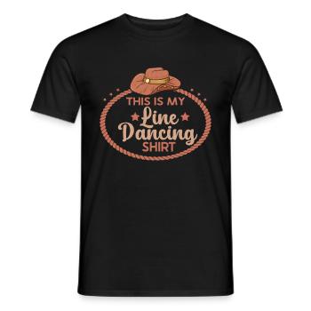 Line Dancing Groupe Line Dance Western Cowboy - Men's T-Shirt - black - Front - AI Model Male 178 light (178cm)