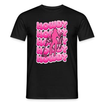 Groovy Howdy Rodeo Pays de l’Ouest Sud - T-shirt homme - noir - Devant - AI Model Male 178 light (178cm)