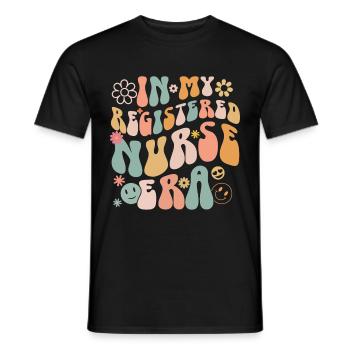 Infirmière autorisée Krankenschwester Nursing - T-shirt homme - noir - Devant - AI Model Male 178 light (178cm)