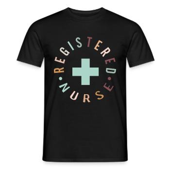 Infirmière autorisée Krankenschwester Nursing - T-shirt homme - noir - Devant - AI Model Male 178 light (178cm)