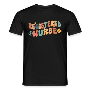 Infirmière autorisée Krankenschwester Nursing - T-shirt homme - noir - Devant - AI Model Male 178 light (178cm)