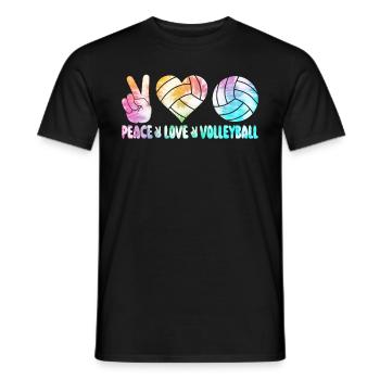 Tie Dye Volleyball Volleyball Lover - Men's T-Shirt - black - Front - AI Model Male 178 light (178cm)