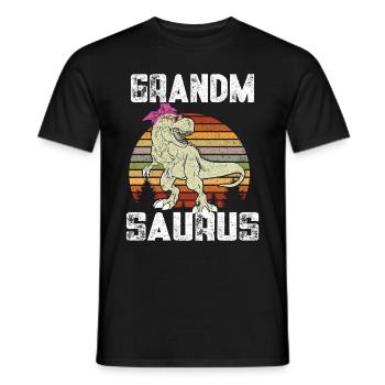 Omasaurus T Rex Dinosaurier Oma Saurus - Männer T-Shirt - Schwarz - Vorne - AI Model Male 178 light (178cm)