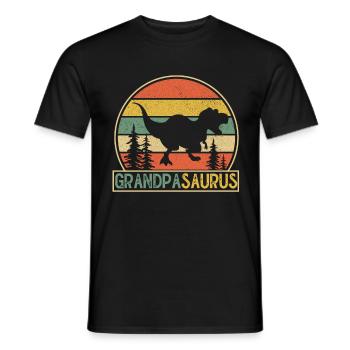 Opasaurus T Rex Dinosaur Grandpa Saurus - Men's T-Shirt - black - Front - AI Model Male 178 light (178cm)