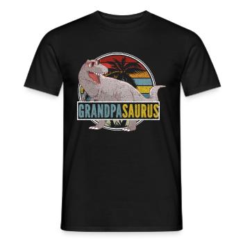 Opasaurus T Rex Dinosaur Grandpa Saurus - Men's T-Shirt - black - Front - AI Model Male 178 light (178cm)