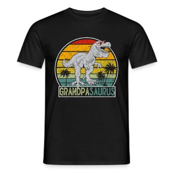 Opasaurus T Rex Dinosaur Grandpa Saurus - Men's T-Shirt - black - Front - AI Model Male 178 light (178cm)