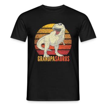 Opasaurus T Rex Dinosaur Grandpa Saurus - Men's T-Shirt - black - Front - AI Model Male 178 light (178cm)