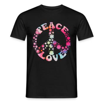Groovy Tie Dye rétro des années 70 Hippie Vintage - T-shirt homme - noir - Devant - AI Model Male 178 light (178cm)