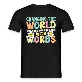 Groovy Speech Language Pathologist SLP - Men's T-Shirt - black - Front - AI Model Male 178 light (178cm)