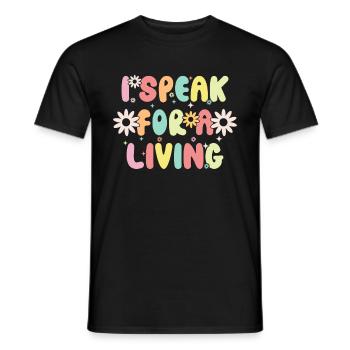 Groovy Speech Language Pathologist SLP - Men's T-Shirt - black - Front - AI Model Male 178 light (178cm)