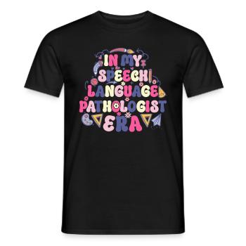 Groovy Speech Language Pathologist SLP - Men's T-Shirt - black - Front - AI Model Male 178 light (178cm)