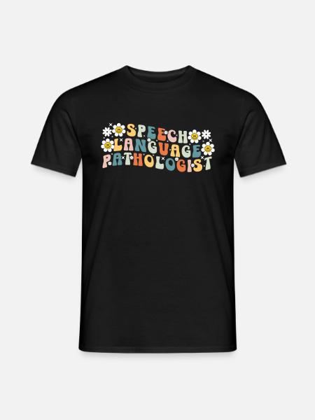 Groovy Speech Language Pathologist SLP - Men's T-Shirt - black