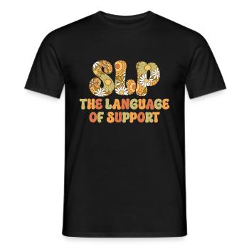 Groovy Speech Language Pathologist SLP - Men's T-Shirt - black - Front - AI Model Male 178 light (178cm)