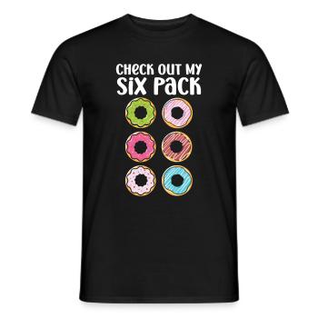 Donut sur le thème Donut pulvérisé drôle mignon - T-shirt homme - noir - Devant - AI Model Male 178 light (178cm)