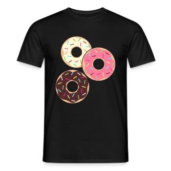 Donut sur le thème Donut pulvérisé drôle mignon - T-shirt homme - noir - Devant - AI Model Male 178 light (178cm)