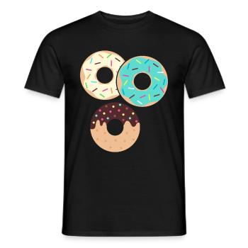 Donut sur le thème Donut pulvérisé drôle mignon - T-shirt homme - noir - Devant - AI Model Male 178 light (178cm)