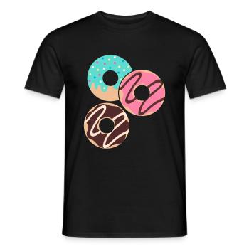 Donut sur le thème Donut pulvérisé drôle mignon - T-shirt homme - noir - Devant - AI Model Male 178 light (178cm)
