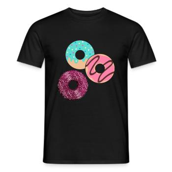 Donut sur le thème Donut pulvérisé drôle mignon - T-shirt homme - noir - Devant - AI Model Male 178 light (178cm)