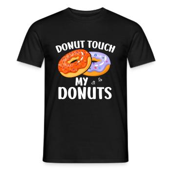 Donut sur le thème Donut pulvérisé drôle mignon - T-shirt homme - noir - Devant - AI Model Male 178 light (178cm)