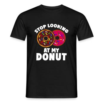 Donut sur le thème Donut pulvérisé drôle mignon - T-shirt homme - noir - Devant - AI Model Male 178 light (178cm)
