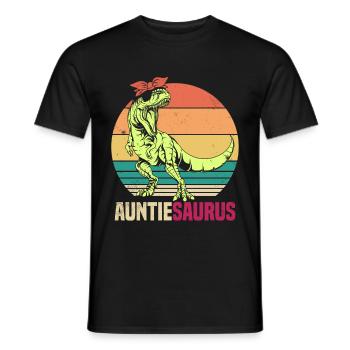Tanteaurus T Rex dinosaure tante famille Saurus - T-shirt homme - noir - Devant - AI Model Male 178 light (178cm)