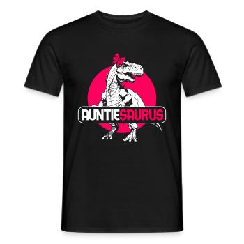 Tanteaurus T Rex Dinosaur Aunt Saurus Family - Men's T-Shirt - black - Front - AI Model Male 178 light (178cm)