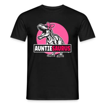 Tanteaurus T Rex Dinosaur Aunt Saurus Family - Men's T-Shirt - black - Front - AI Model Male 178 light (178cm)