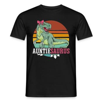 Tanteaurus T Rex Dinosaur Aunt Saurus Family - Men's T-Shirt - black - Front - AI Model Male 178 light (178cm)