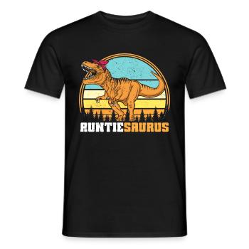 Tanteaurus T Rex Dinosaur Aunt Saurus Family - Men's T-Shirt - black - Front - AI Model Male 178 light (178cm)
