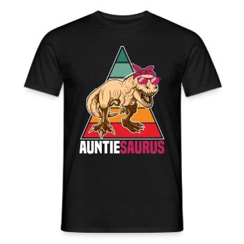 Tanteaurus T Rex Dinosaur Aunt Saurus Family - Men's T-Shirt - black - Front - AI Model Male 178 light (178cm)