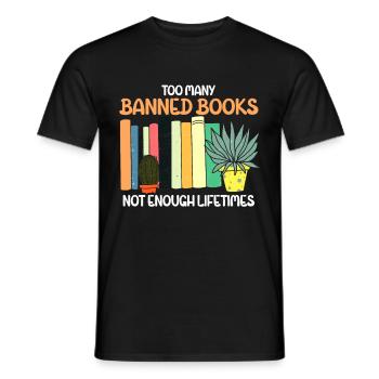 Banned Books Lovers Read Book Books - Men's T-Shirt - black - Front - AI Model Male 178 light (178cm)