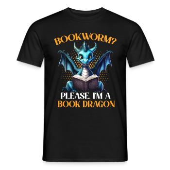 Dragons et livres Dragon Lover Bookish - T-shirt homme - noir - Devant - AI Model Male 178 light (178cm)
